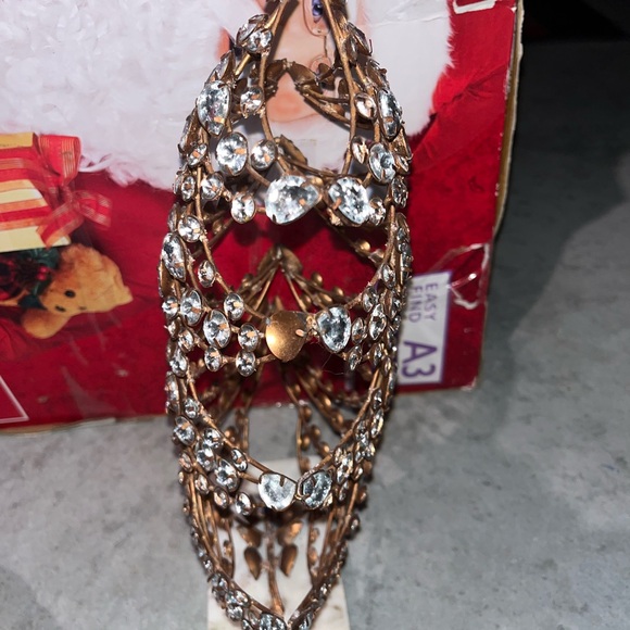 Crystal Embellished Gold Christmas Tree Decor - Picture 3 of 5